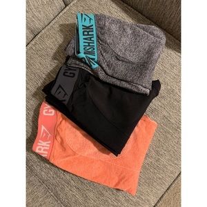 Gymshark Flex XS Leggings bundle of 3